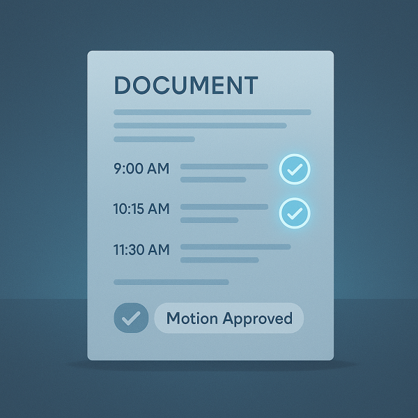 Minutes & Motion Blueprint Pack